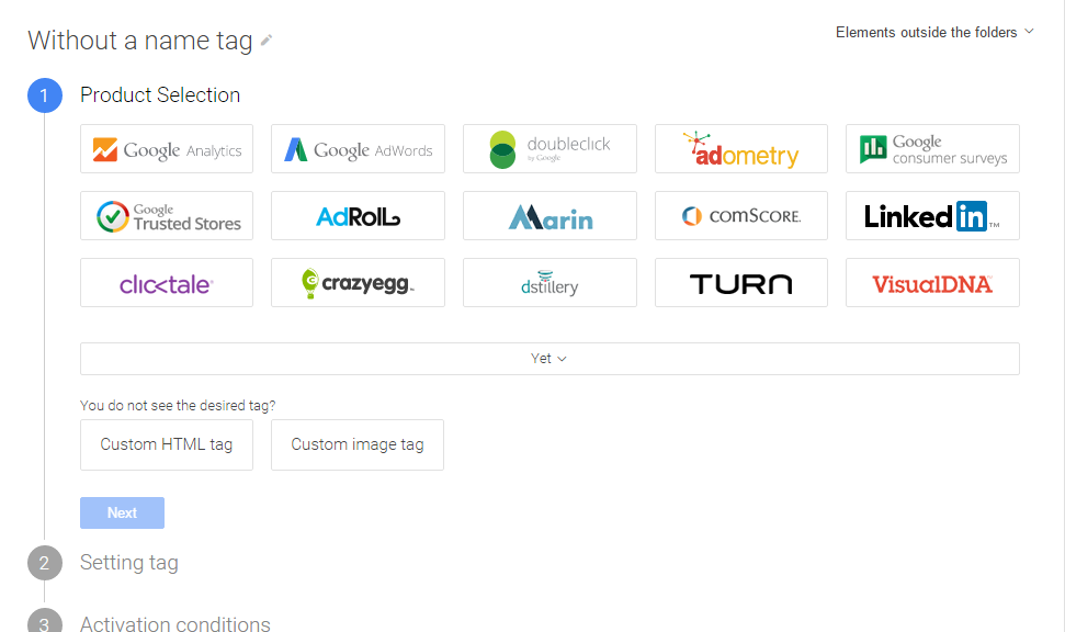 Select product in Google Tag manager 